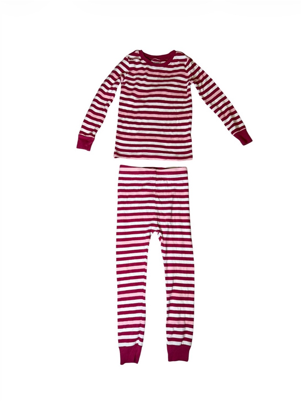 Old Navy Red and White Striped Kids Pajama Set